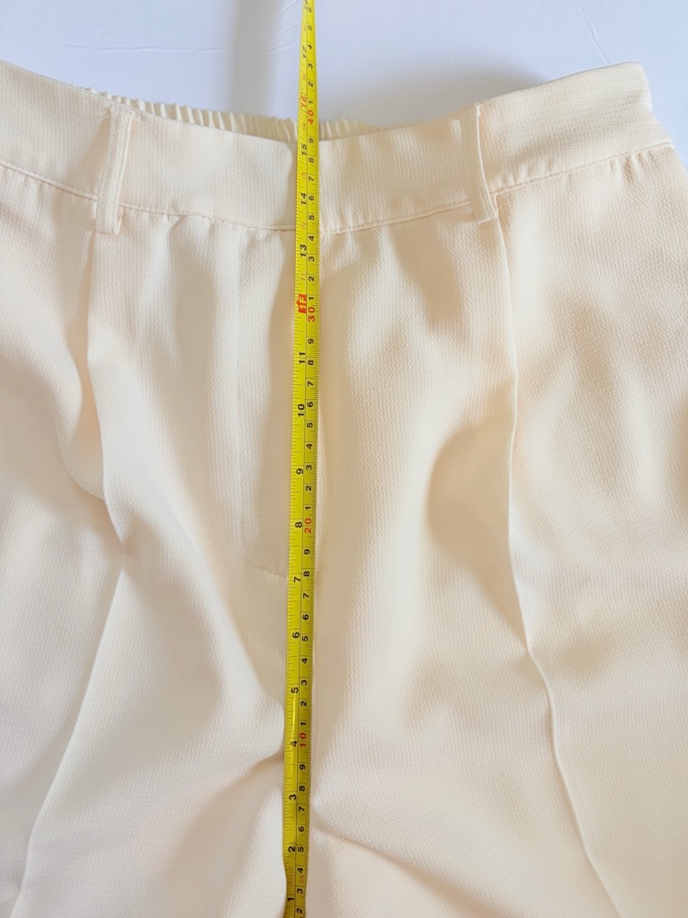 Christian Lacroix Cream Wide Leg Trouser Women M High Rise Elastic Waist Pants - Picture 11 of 15